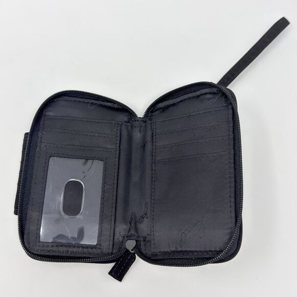 Vera Bradley Black Quilted Wristlet Wallet Zip Around ID Coin Purse NWOT - Picture 9 of 16